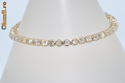 superba bratara aur galben 14K diamante naturale 2,5CT !!! foto mare
