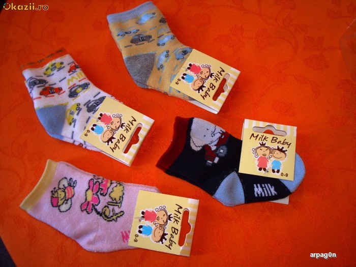 Set 3x sosete bebe, sosetute copil tare dragute, calduroase foto mare