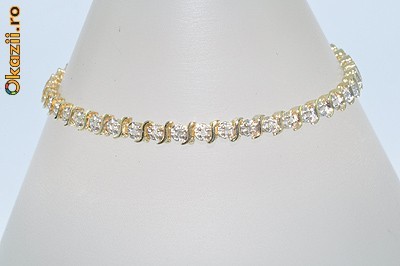 superba bratara aur galben 14K diamante naturale 0,60CT !!! foto mare