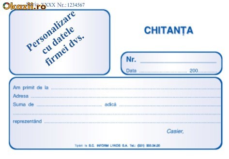 Chitanta carnete A6, 2 exemplare 14-4-1 foto mare