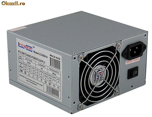 Sursa ATX LC-Power 420W, ventilator silentios. Noua foto mare