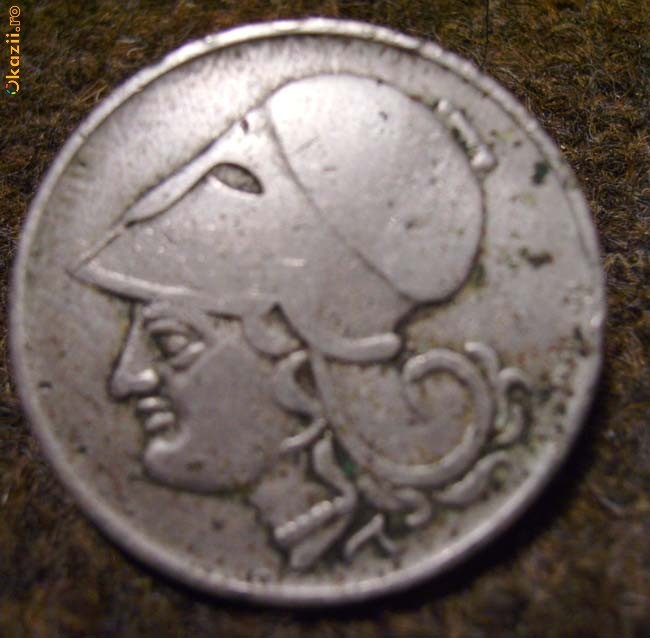 brosa din moneda argintata grecia cu zeita atena 1926 foto mare