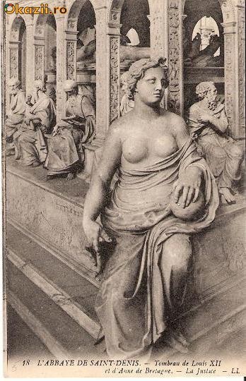 T FOTO 07 Romantica -L`Abbaye de Saint-Denis -Tombeau de Louis XII et d`Anne de Bretagne -statuie toples -antebelica foto mare