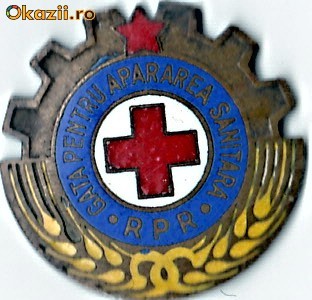 Insigna Crucea Rosie RPR foto mare