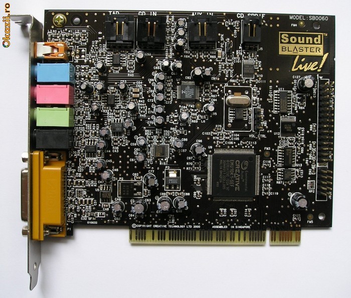 SOUND BLASTER LIVE PLACA SUNET foto mare