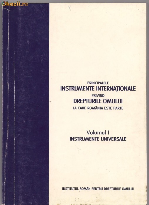 7A(301) INSTRUMENTE INTERNATIONALE PRIVIND DREPTURILE OMULUI-2 vol foto mare