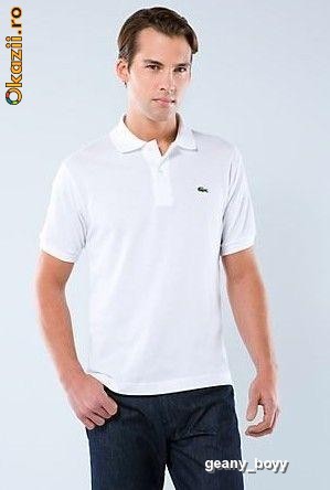Tricouri 100% originale Lacoste Polo White foto mare