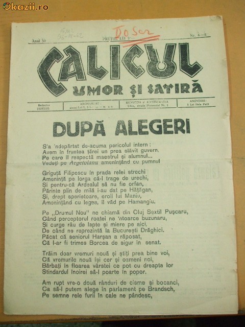 ZIAR CALICUL. ANUL 50 NR. 6-8 foto mare