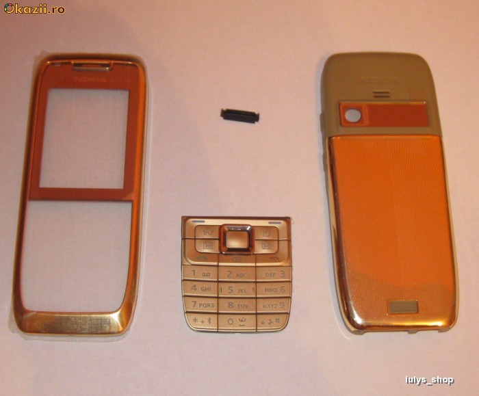 CARCASA/CARCASE NOKIA E51/E 51 GOLD/AURIE HIGH COPY CU GARANTIE FULL PARTS TRANSPORT GRATUIT SAU DOAR 9.9 LEI PRIN FAN COURIER +CADOU DE MAXIM 10 LEI foto mare