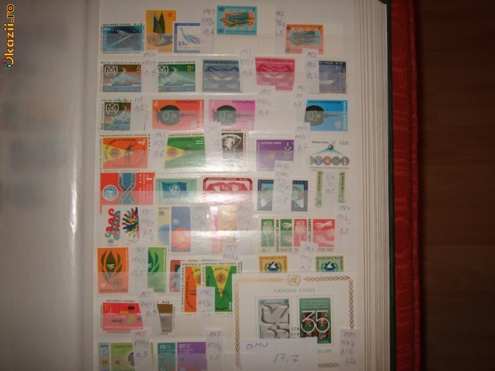 ONU , Timbre nestampilate , 17 euro foto mare