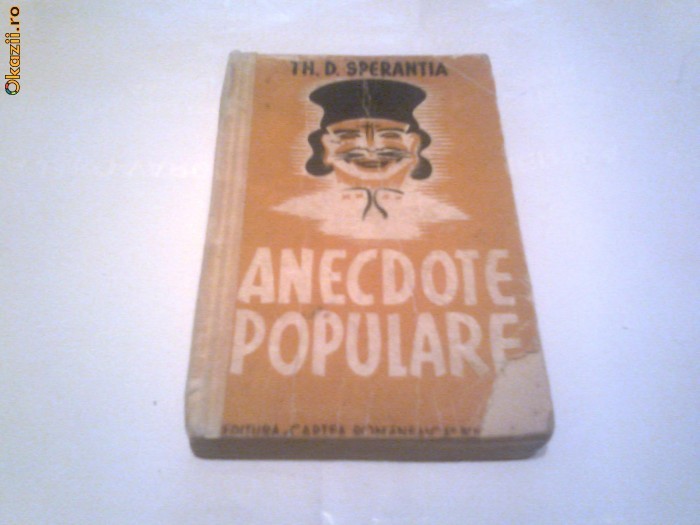 TH. D. SPERANTIA - ANECDOTE POPULARE foto mare