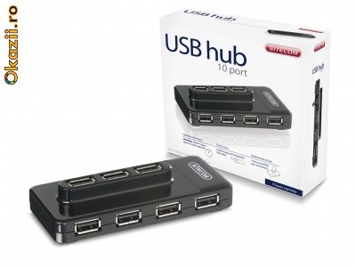Vind USB Hub Sitecom CN-052 ,cu  10 porturi ,cu alimentare externa!!! foto mare