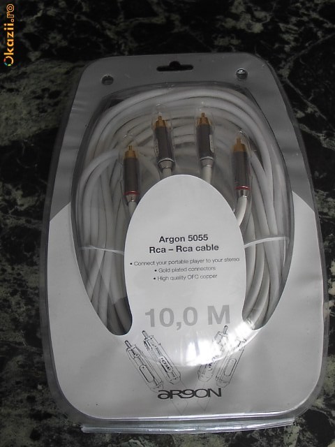 Cablu Interconnect ARGON 5055 ( 2 RCA - 2 RCA ,  10 metri ) foto mare