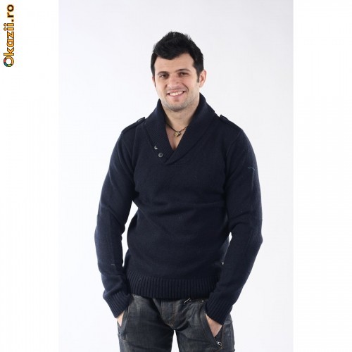 Pulover Jack and Jones Hockney knit Black Navi  [Cod: TZPJ050] foto mare
