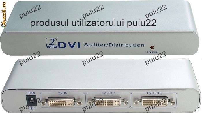 Distribuitor DVI X 2, cu amplificare de semnal - 4406 foto mare