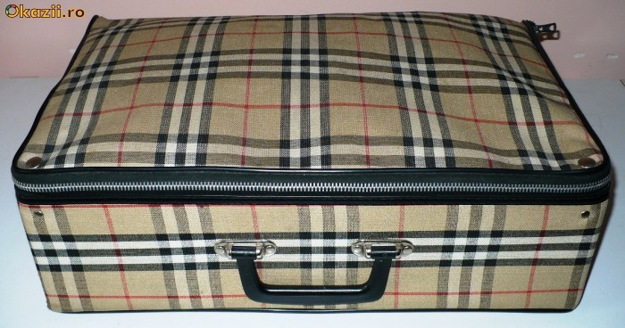 Geanta de voiaj, stil BURBERRY, model vintage - UNISEX foto mare