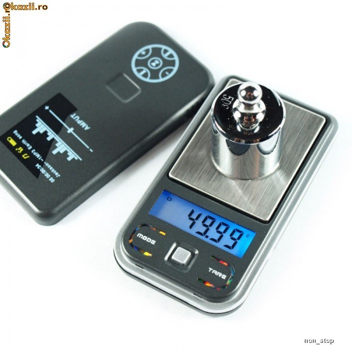 Cantar Bijuterii Electronic cu doua zecimale 0.01-200 gr model slim si mic-promotie foto mare