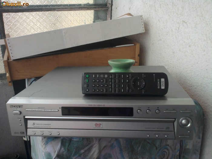 dvd sony 5 dvd-uri cu telecomanda(akai pioneer technics heco ) foto mare