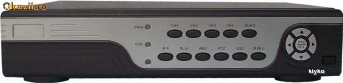 DVR 4 canale ,compresie H.264,2XD1, 100fps , LAN , VGA , SATA , Mouse , Telecomanda foto mare