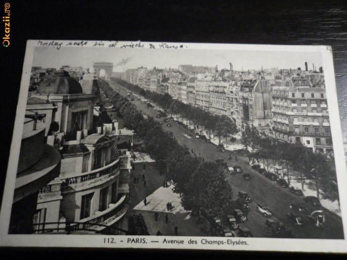 Franta , Carte postala din 1937 foto mare