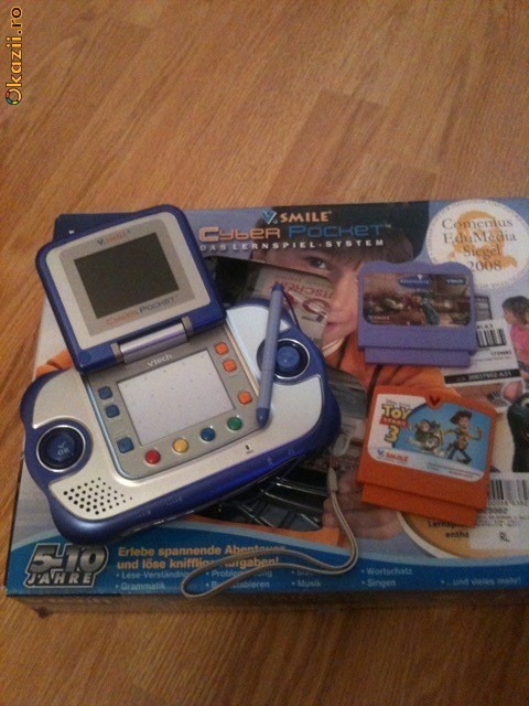 VTech consola VSMILE CYBER POCKET PORTABIL+2JOCURI(RATATOUILLE+TOY STORY) reducere foto mare