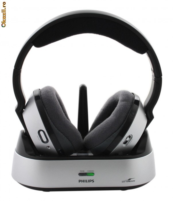Vand Casti Wireless FM - Philips SHC 8525 - Nefolosite - Pachet complet foto mare