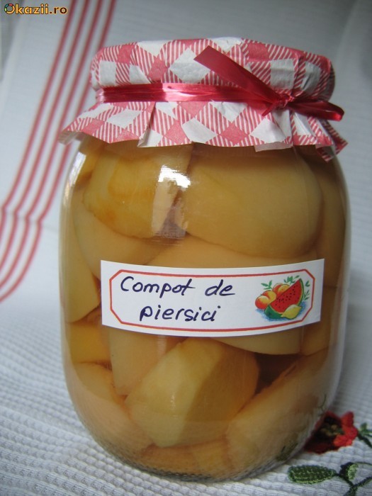 Compot de piersici - 800 gr foto mare