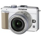 Olympus E-PL1 Kit EZ-M1442L - Alb Bonus: Card 8GB Verbatim + Geanta Foto + Minitrepied foto mare