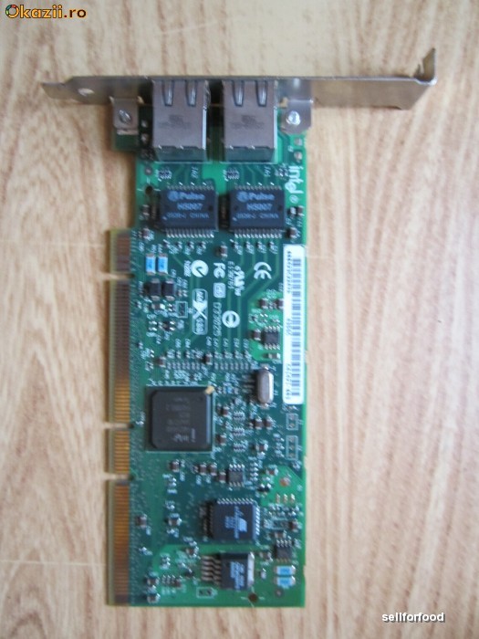 Placa De Retea Extended PCI Intel Pro Dual Port Rj-45 foto mare
