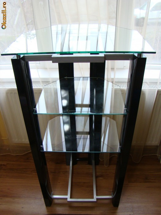 Rack   din sticla   Raft   Mobilier audio hifi   Suport audio hifi foto mare
