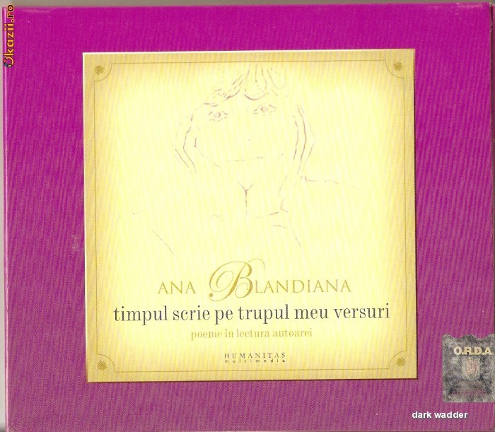 AUDIOBOOK TIMPUL SCRIE PE TRUPUL MEU VERSURI de ANA BLANDIANA - poezii in lectura autoarei - ORIGINAL (Transport gratuit la plata in avans) foto mare