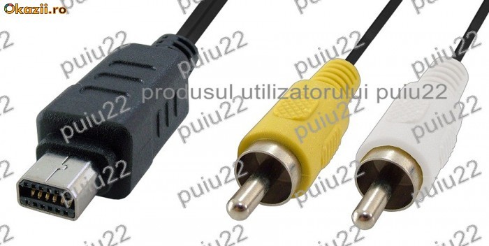 Cablu mini 12-pini video-2xRCA-Olympus-8041 foto mare