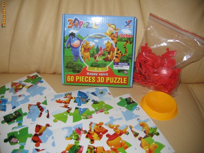 Puzzle 3D cu piese din plastic foto mare