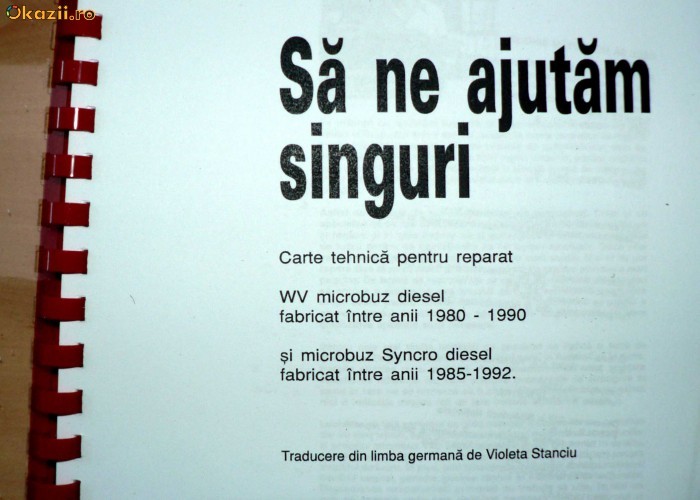 Manual de reparatii - VW T3 - toate modelele diesel (inclusiv syncro) - in Romana foto mare