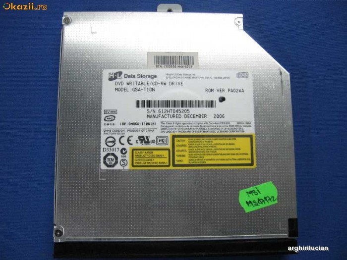 Unitate optica DVD-RW IDE GSA-T10N foto mare