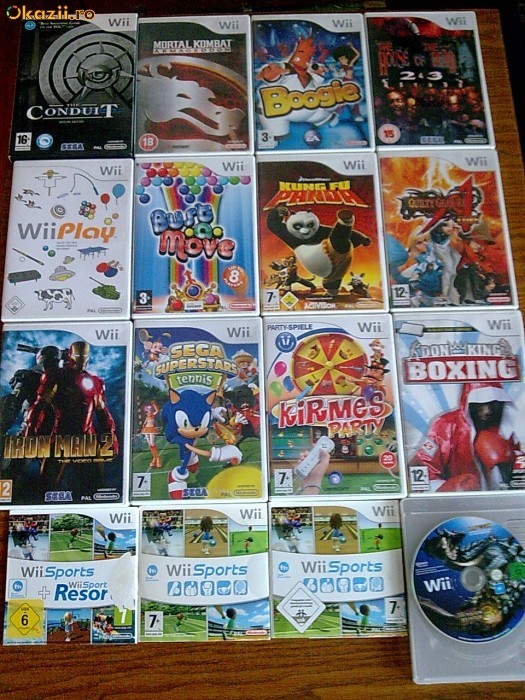 VIND JOCURI NINTENDO WII  STARE FOARTE BUNA  NOI,PT COPII,ADULTI,DISTRACTIVE foto mare