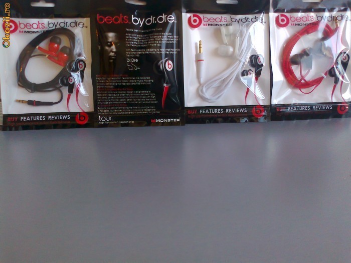 Casti beats by Dr. DRE  ( mp3 mp4 iphone nokia  ipod ipad galaxy s2 ) foto mare