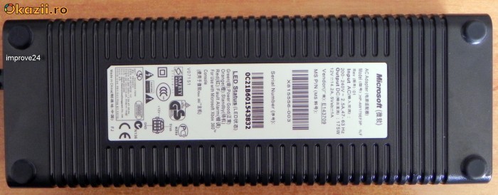 XBOX360 alimentator original Microsoft 175w sursa XBOX 360 JASPER, FALCON 175W foto mare