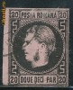 RFL 1867 ROMANIA Regele Carol I timbru de 20 parale pe hartie subtire roz, stampilat