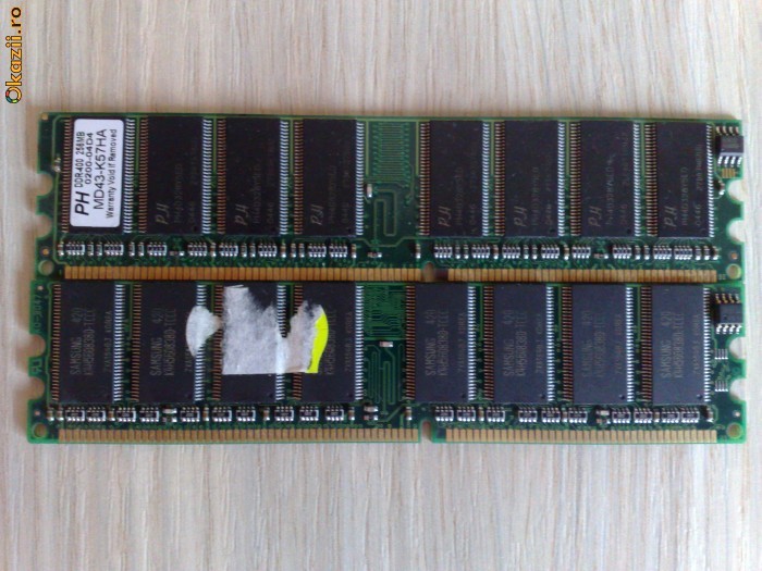 MEMORII RAM 2X256 DDR400 SAMSUNG foto mare