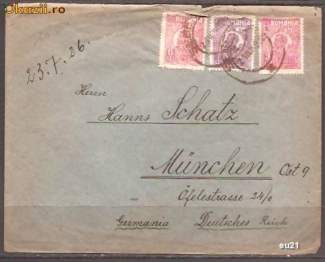 === 1926-CIRCULATIE SEBES-MUNCHEN=== foto mare