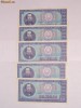 100 LEI 1966 - 5 buc. SERIE CONSECUTIVA #8 VF spre ExF