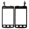 Carcasa rama fata touchscreen geam sticla touch screen digitizer Samsung S5690 Galaxy Xcover neagra black negru Original