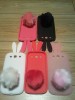 husa carcasa silicon cauciuc samsung galaxy s3 i9300 rabbit iepure bunny rabito cu urechi si coada pufoasa de iepuras di