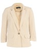 DOROTHY PERKINS SAND PLEATED ARM BLAZER+HAREM STONE TROUSERS
