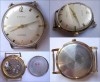 ceas mecanic elvetian ESTIMA, anii 50, placat cu aur, pt colectionari
