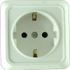 priza simpla cu impamantare, fixare pe perete (P.T.) P1862
