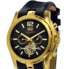 Ceas automatic CALVANEO 1583 Density Shinydark Gold model 2013, nou, cutie lemn, garantie - IN STOC -