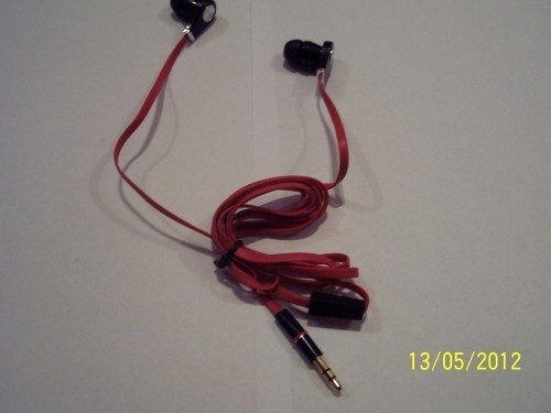 Handsfree stereo (casti) roz pentru muzica si radio foto mare