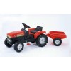 Tractor Farm Rosu cu Pedale si Remorca